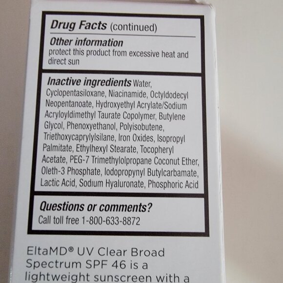 EltaMD UV Clear SPF46 Sunscreen For Acne and Rosacea Tinted, Untinted, Deep Tint - Picture 7 of 12